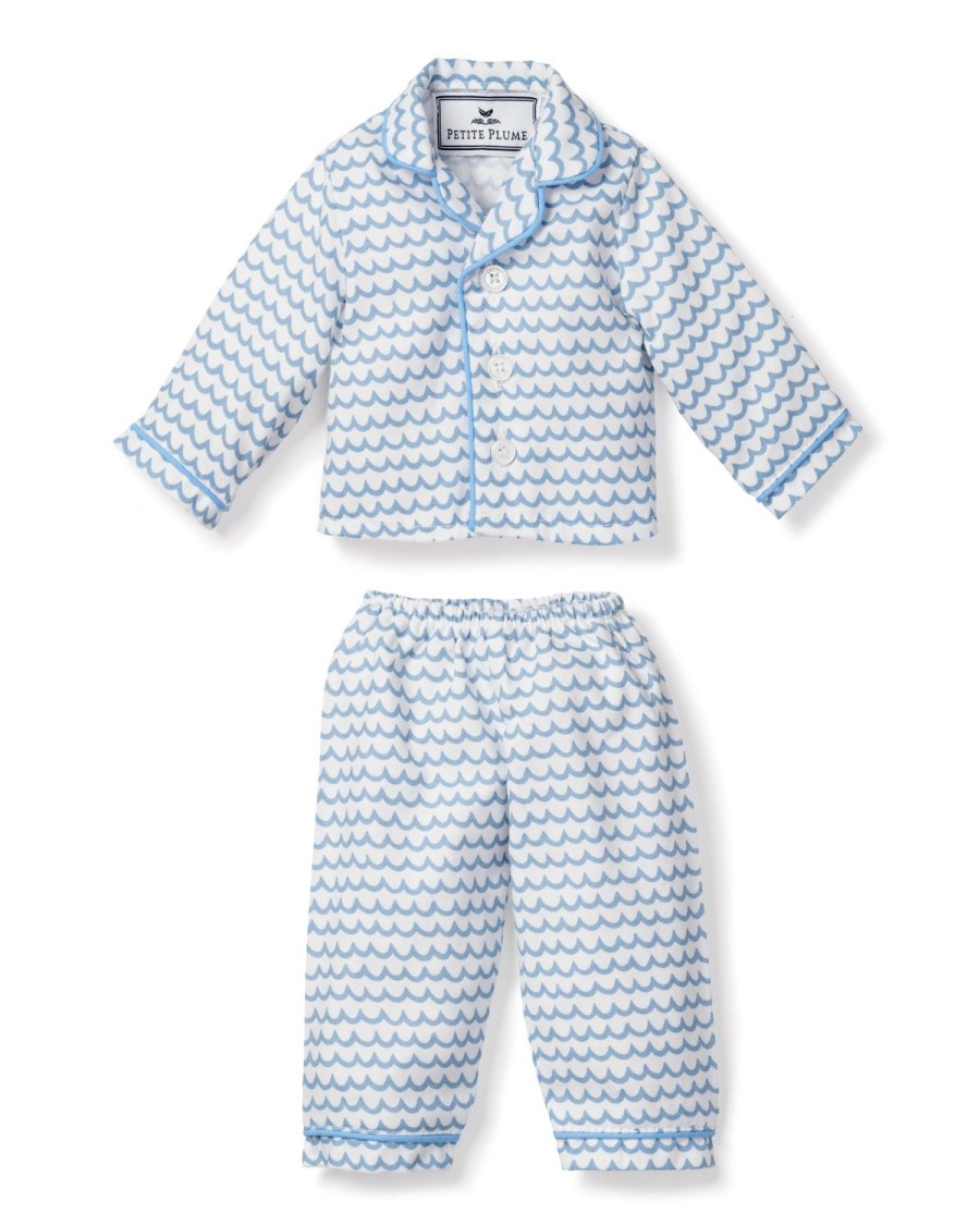 Kids Petite Plume Matching Doll Pajamas | Kid'S Twill Doll Pajamas In La Mer