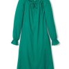 Women Petite Plume | Women'S Green Flannel Delphine Nightgown