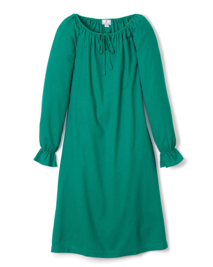 Women Petite Plume | Women'S Green Flannel Delphine Nightgown