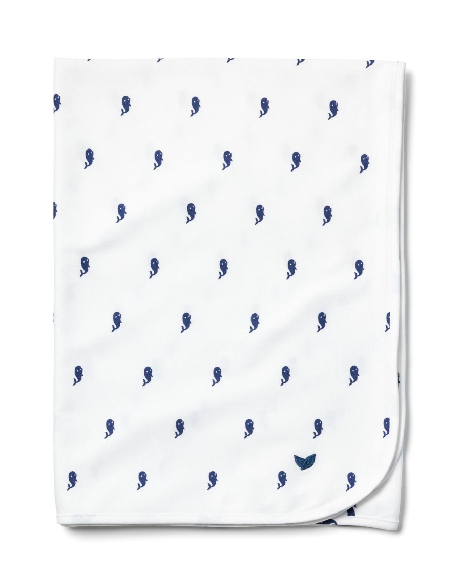 Kids Petite Plume Accessories | Pima Baby Blanket In Whales * Cottonpaja