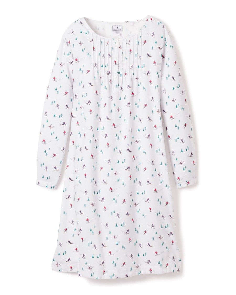 Women Petite Plume | Women'S Flannel Beatrice Nightgown In Apres Ski