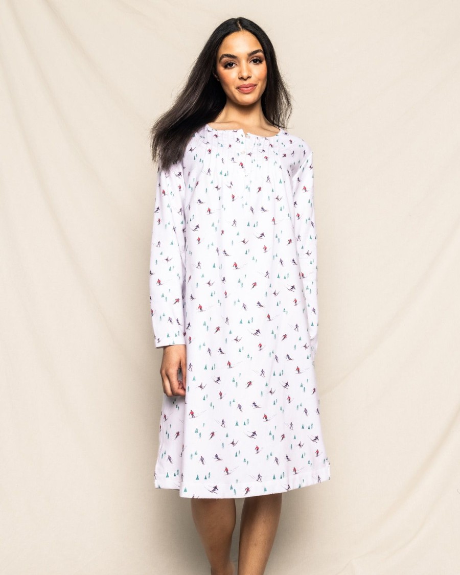 Women Petite Plume | Women'S Flannel Beatrice Nightgown In Apres Ski