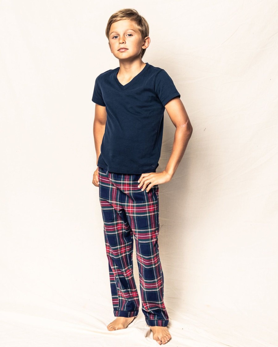 Kids Petite Plume Pajamas | Kid'S Brushed Cotton Pajama Pant In Windsor Tartan