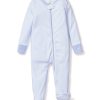 Kids Petite Plume Rompers | Baby'S Pima Snug Fit Romper In Blue Stripes