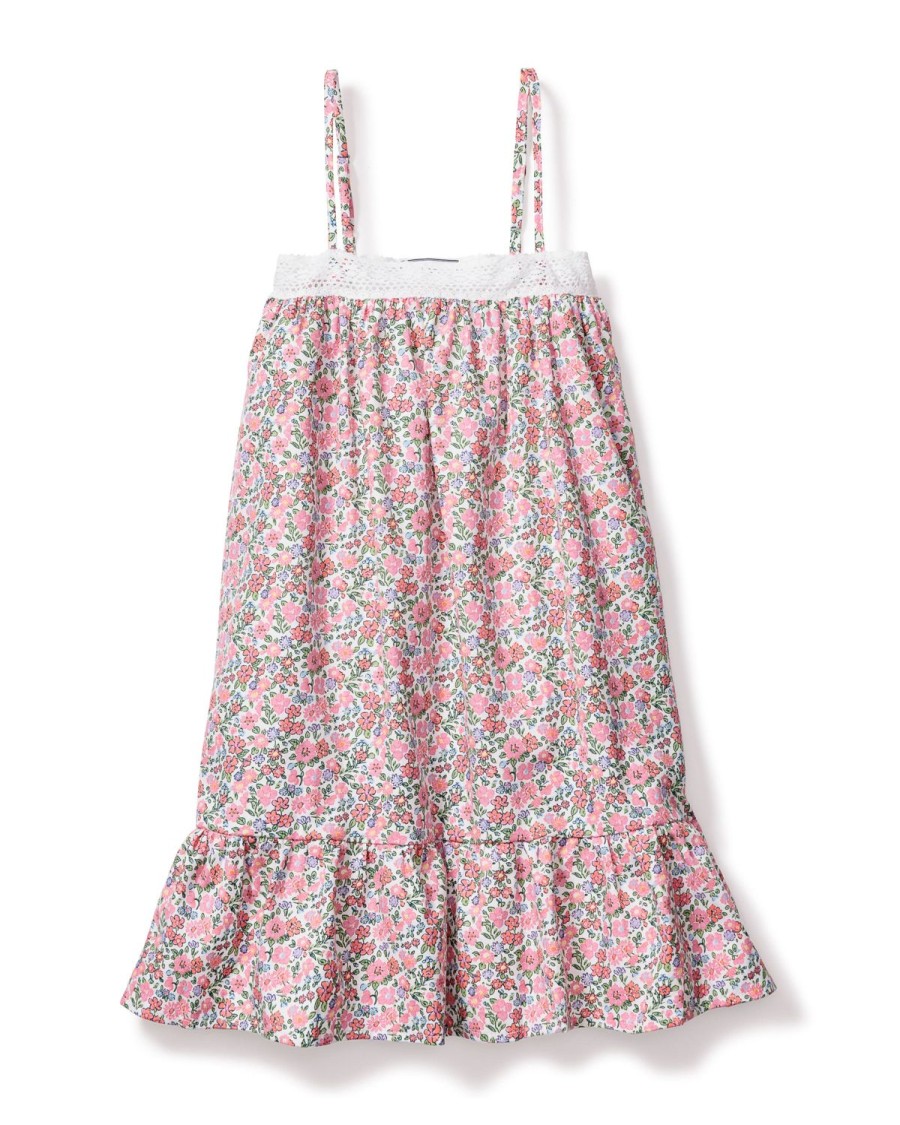 Kids Petite Plume Nightgowns | Girl'S Twill Lily Nightgown In Fleurs De Rose