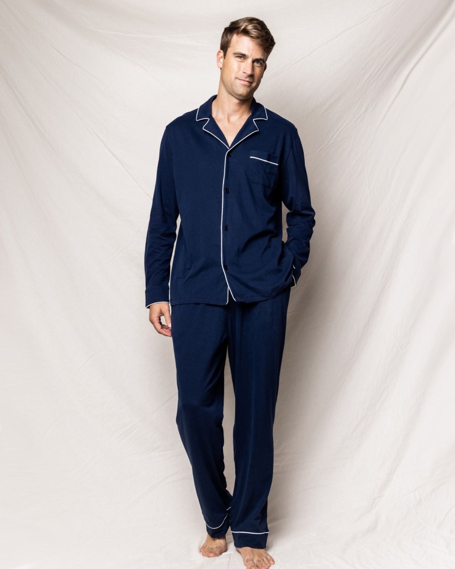 Men Petite Plume | Men'S Pima Pajama Set In Navy