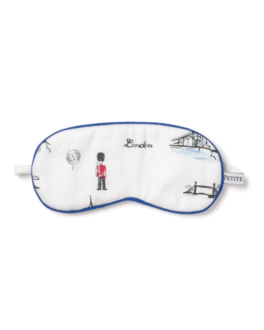 Kids Petite Plume Slippers & Accessories | Kid'S Twill Sleep Mask In London Is Calling