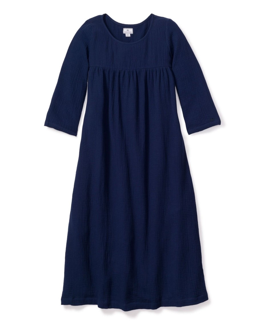 Women Petite Plume | Women'S Gauze Provence Sundress In Navy