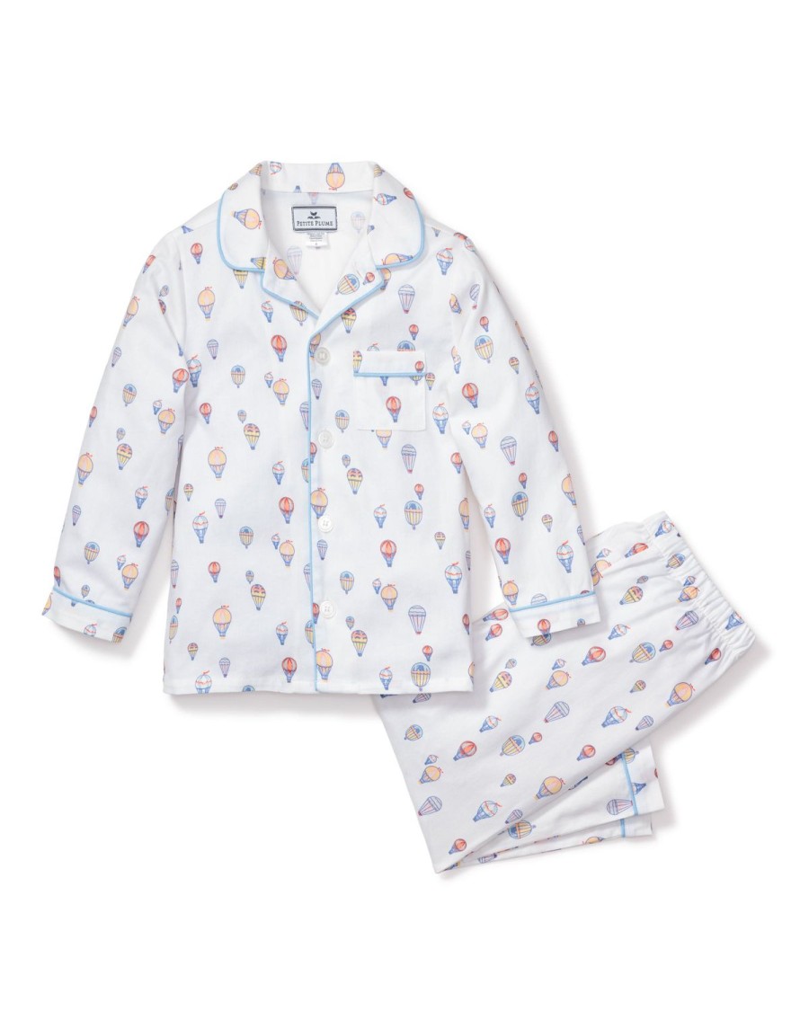 Kids Petite Plume Pajamas | Kid'S Twill Pajama Set In Bon Voyage