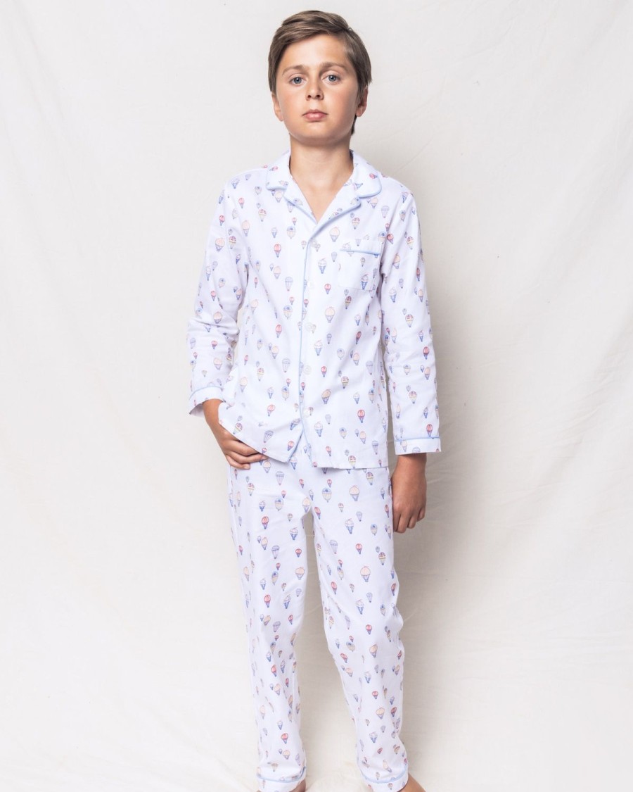 Kids Petite Plume Pajamas | Kid'S Twill Pajama Set In Bon Voyage