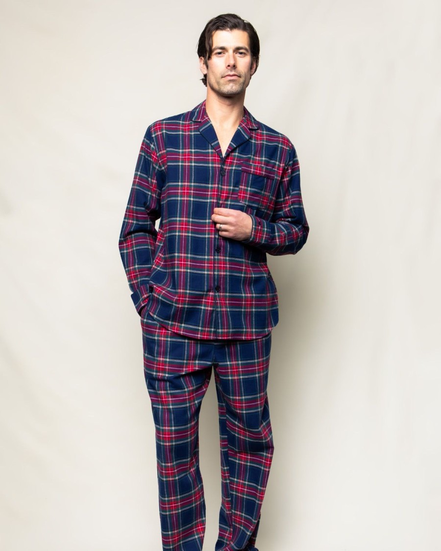 Men Petite Plume | Men'S Brushed Cotton Pajama Set In Windsor Tartan