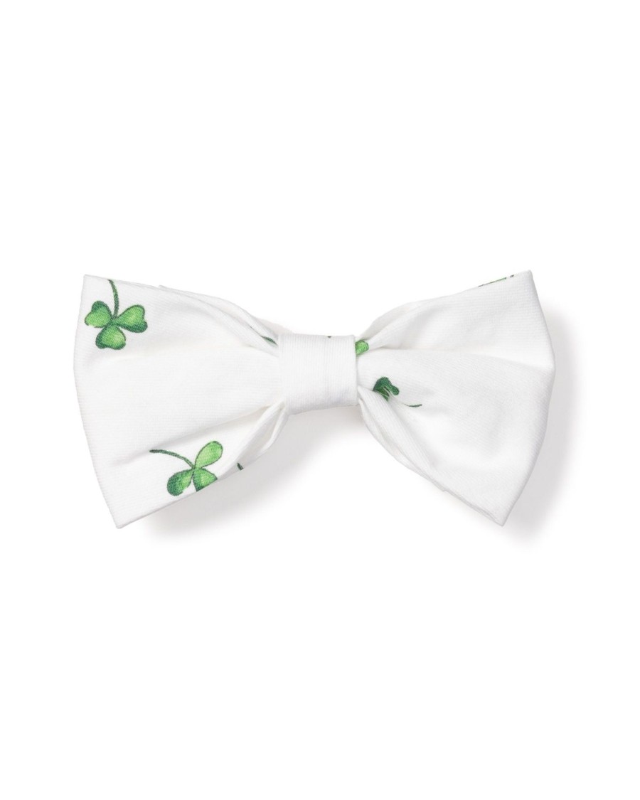 Home Petite Plume | Dog Twill Bow Tie In Shamrocks