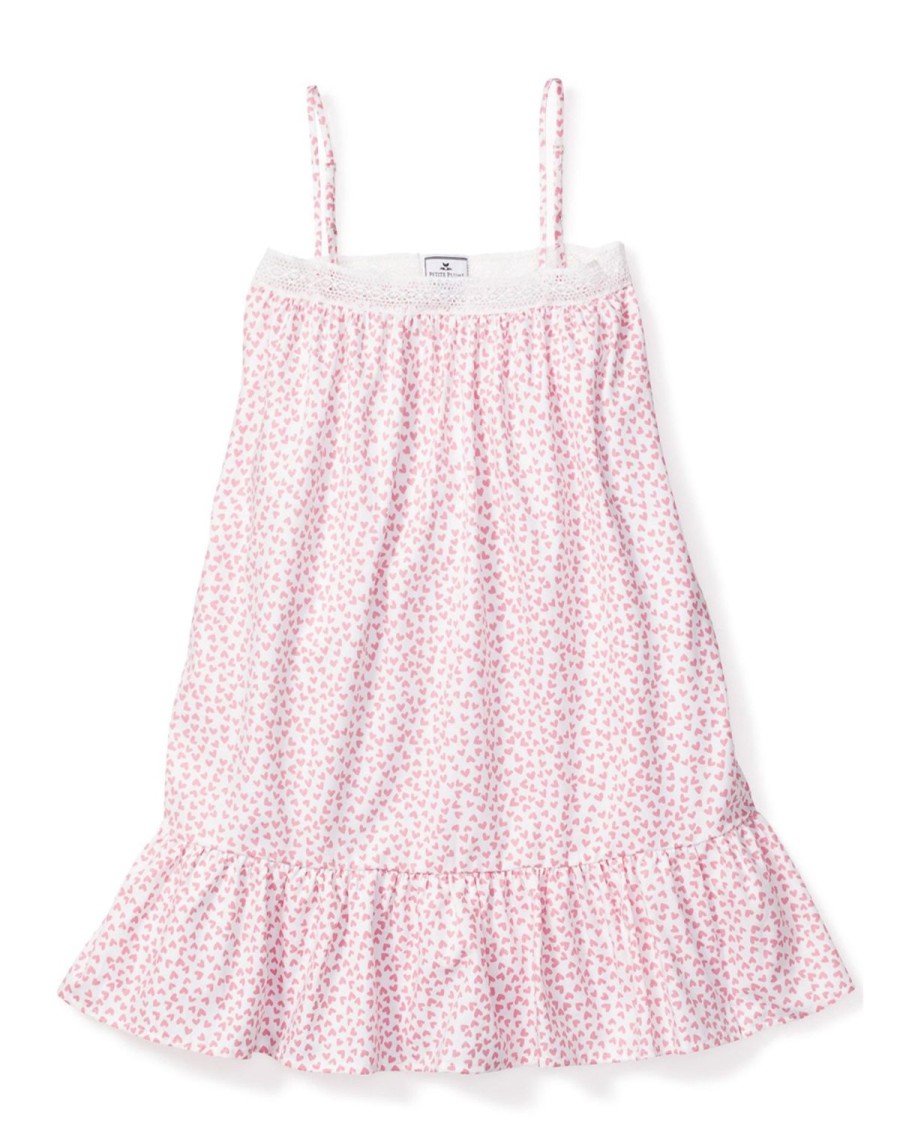 Kids Petite Plume Nightgowns | Girl'S Twill Lily Nightgown In Sweethearts