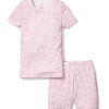 Kids Petite Plume Pajamas | Kid'S Pima Snug Fit Pajama Short Set In Sweethearts