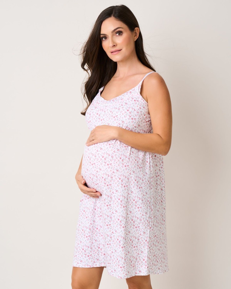 Women Petite Plume | Women'S Pima Maternity Nightgown In Dorset Floral