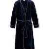 Men Petite Plume | Men'S Velour Robe In Navy