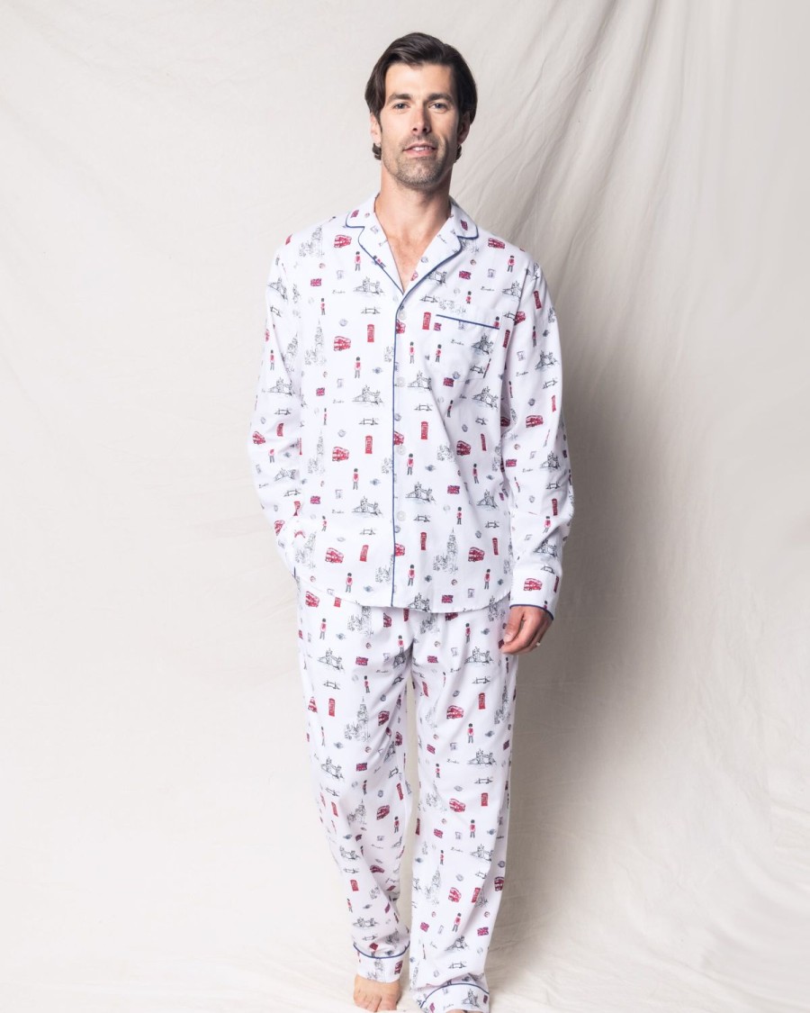 Men Petite Plume | Men'S Twill Pajama Set In London Is Calling