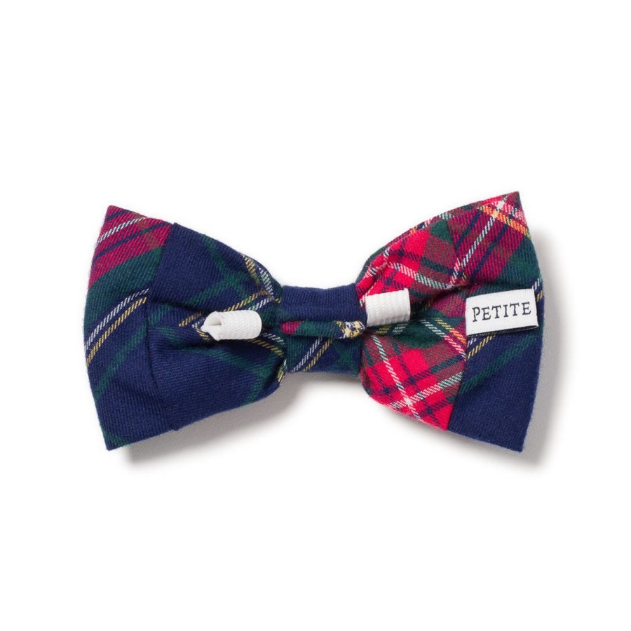 Home Petite Plume | Dog Bow Ties In Windsor Tartan