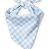 Home Petite Plume | Dog Twill Bandana Light Blue Gingham