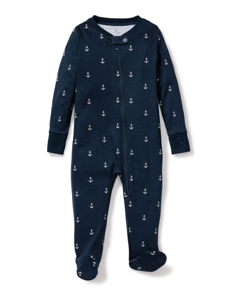 Kids Petite Plume Rompers | Baby'S Pima Snug Fit Romper In Portsmouth Anchors