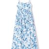 Women Petite Plume | Women'S Pima Serene Lounge Dress In Songs Of Santorini