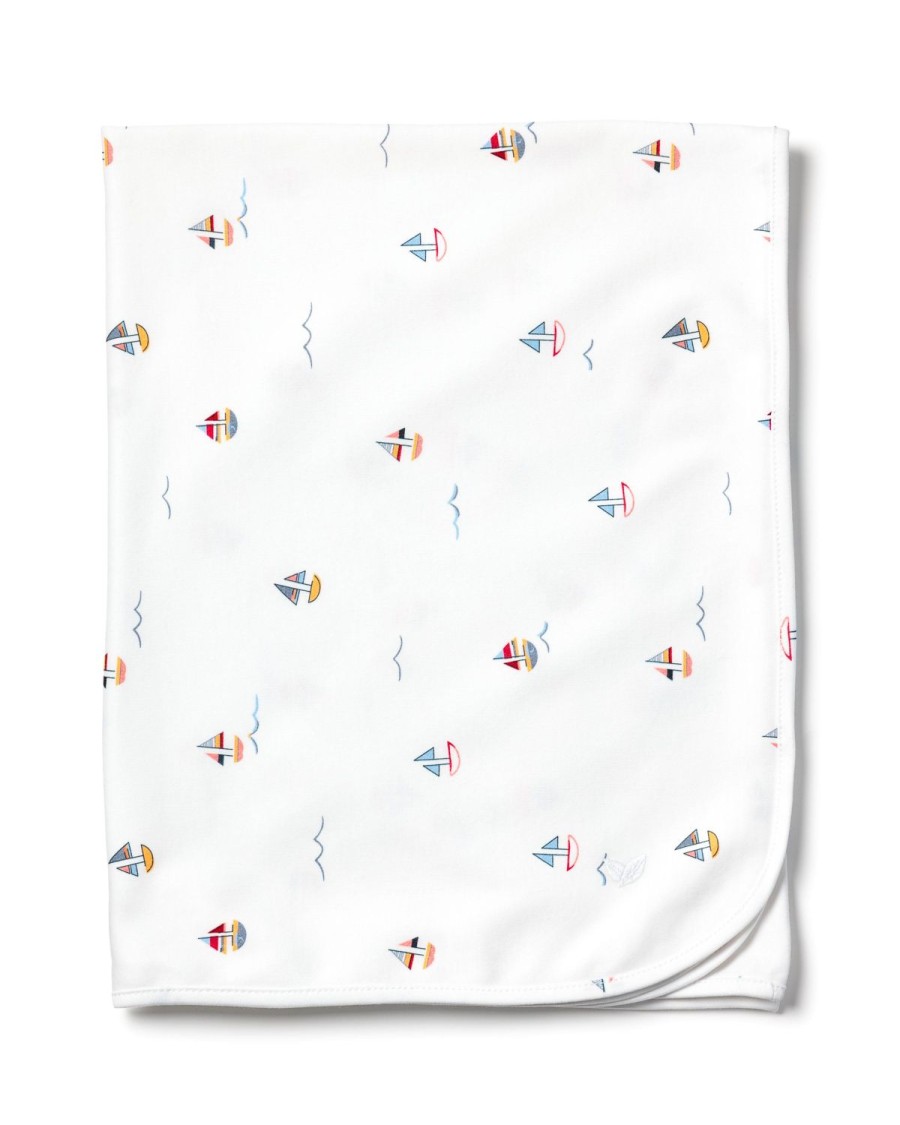 Kids Petite Plume Accessories | Pima Baby Blanket In Bateau