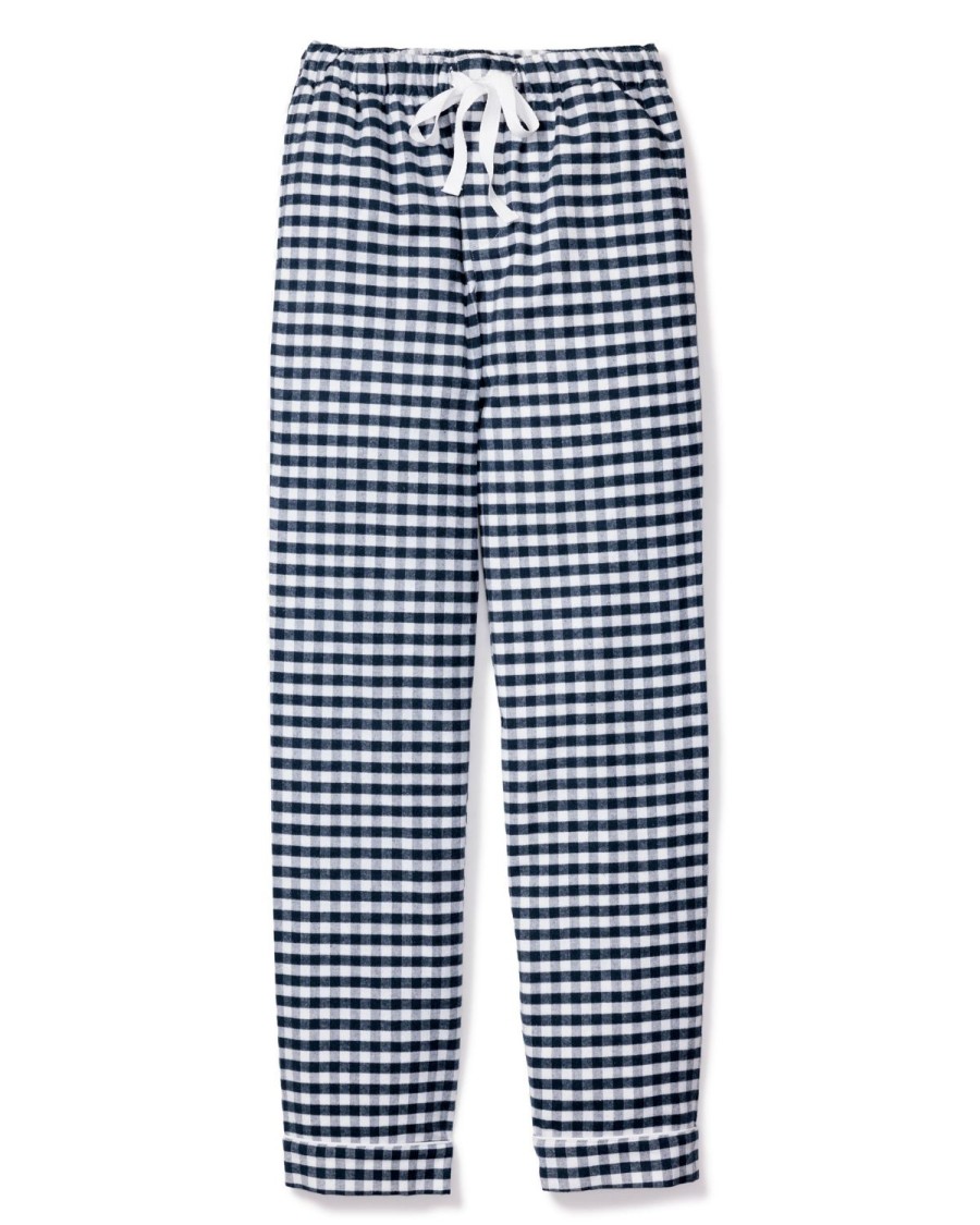 Men Petite Plume | Men'S Twill Pajama Pant In Navy Gingham