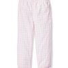 Kids Petite Plume Pajamas | Kid'S Twill Pajama Pants In Pink Gingham