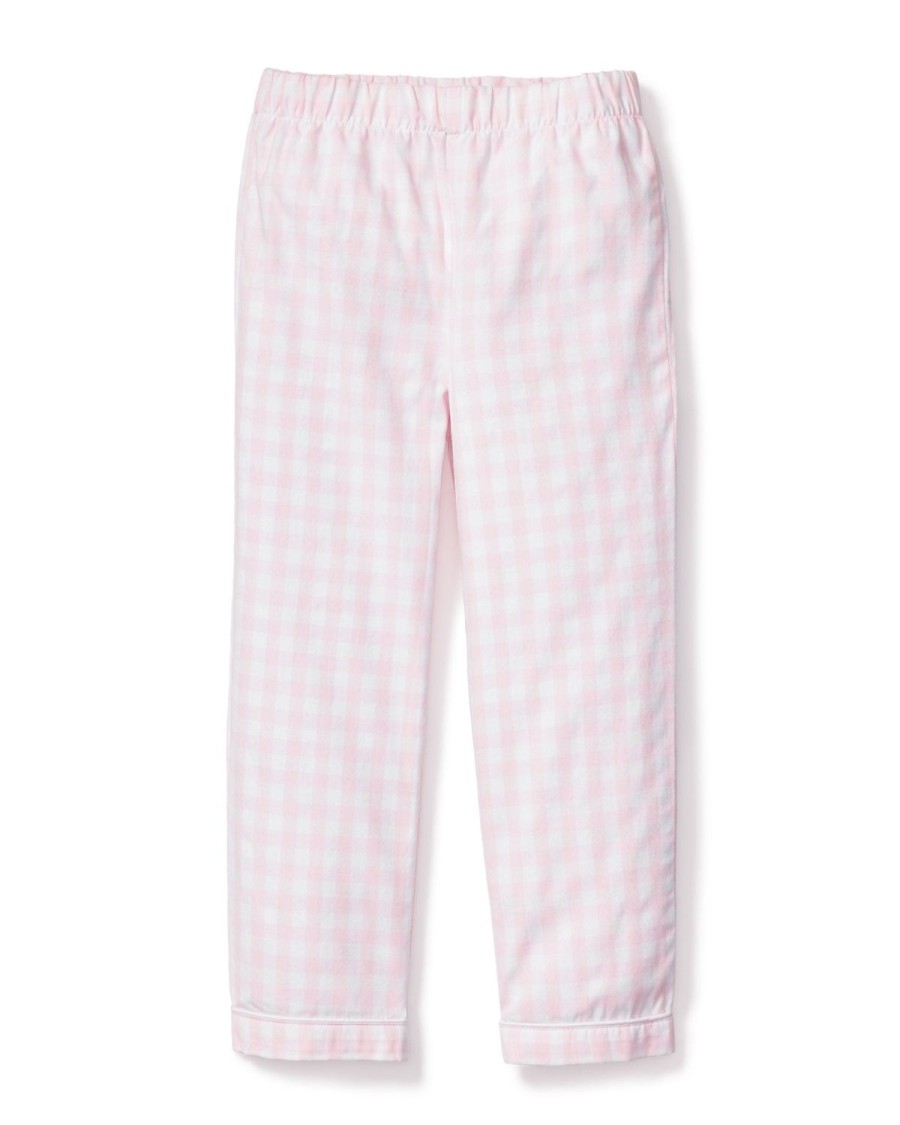 Kids Petite Plume Pajamas | Kid'S Twill Pajama Pants In Pink Gingham