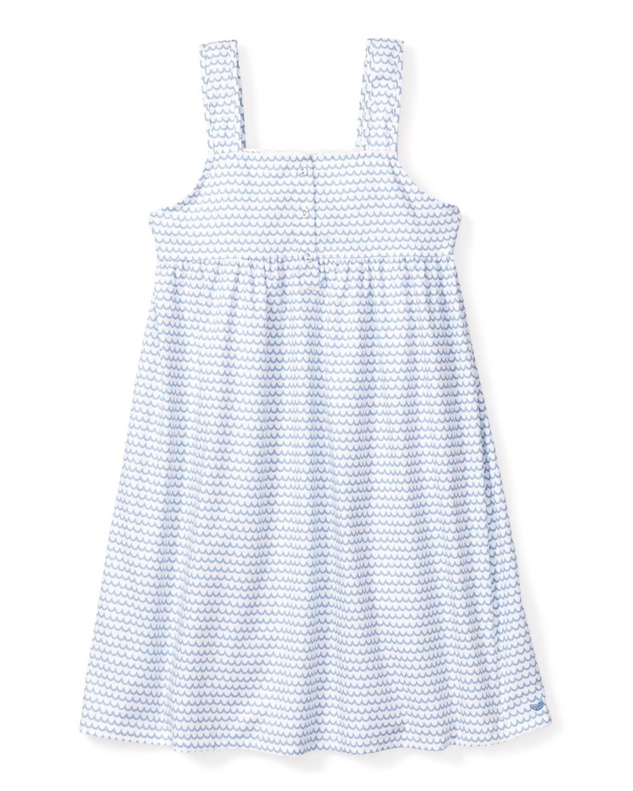 Kids Petite Plume Nightgowns | Girl'S Twill Charlotte Nightgown In La Mer