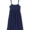 Kids Petite Plume Daywear | Girl'S Gauze Serene Sundress In Navy