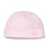 Kids Petite Plume Accessories | Baby'S Pima Hat In Pink Stripes