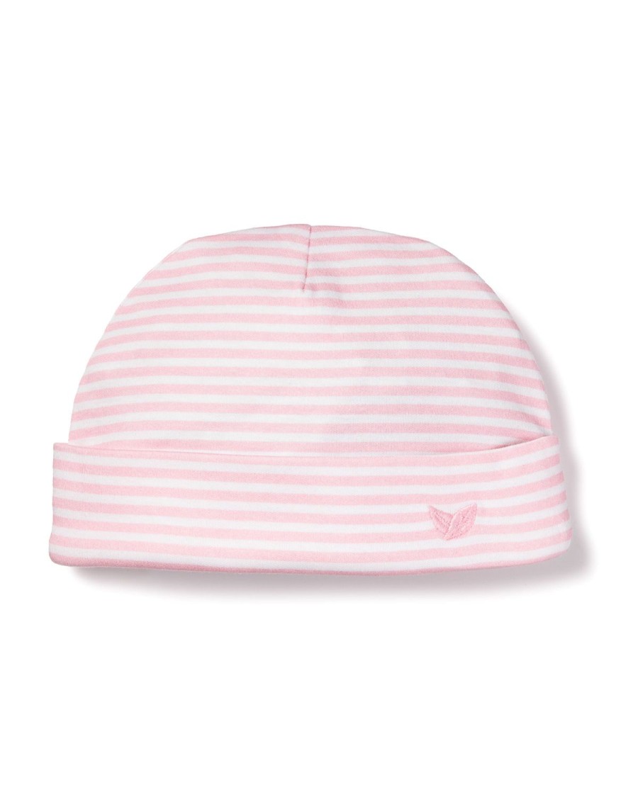 Kids Petite Plume Accessories | Baby'S Pima Hat In Pink Stripes