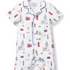 Kids Petite Plume Rompers | Baby'S Twill Summer Romper In London Is Calling