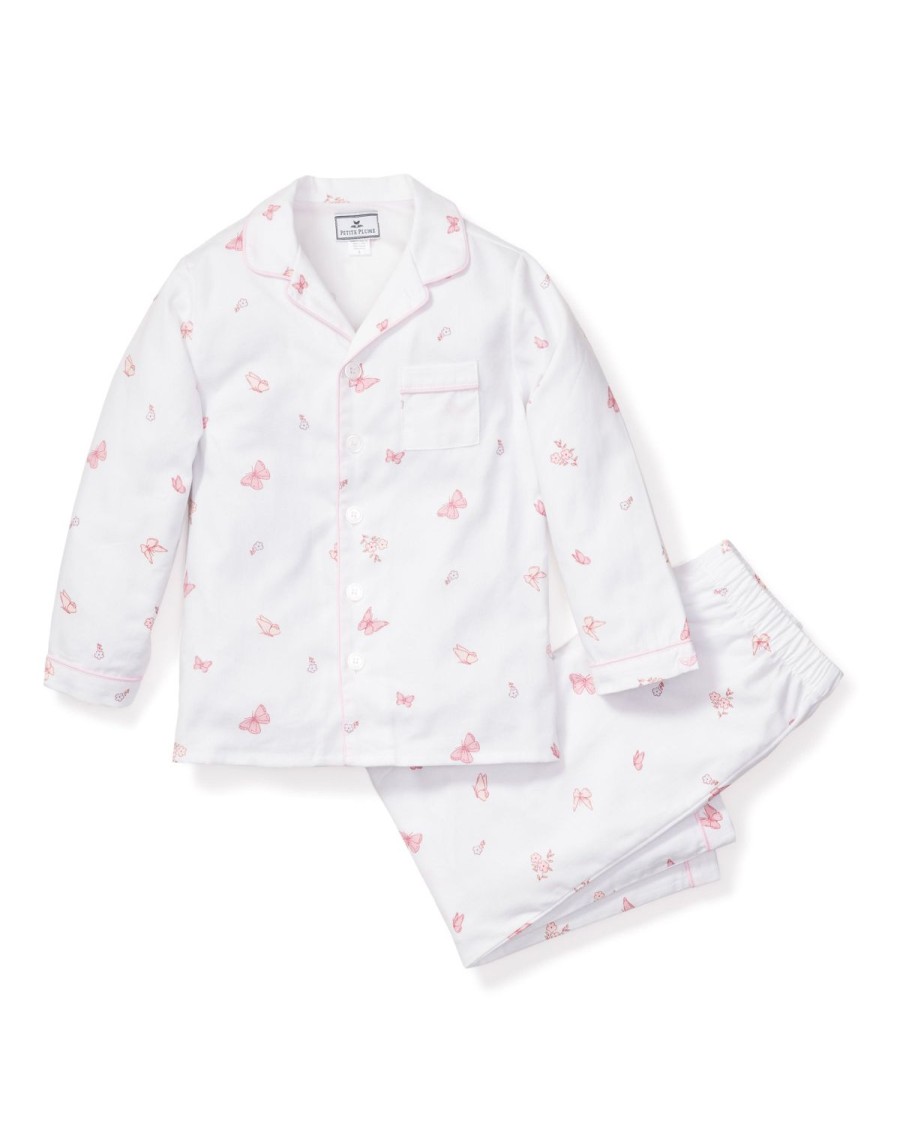 Kids Petite Plume Pajamas | Kid'S Twill Pajama Set In Butterflies