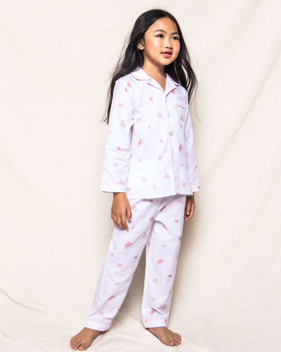 Kids Petite Plume Pajamas | Kid'S Twill Pajama Set In Butterflies