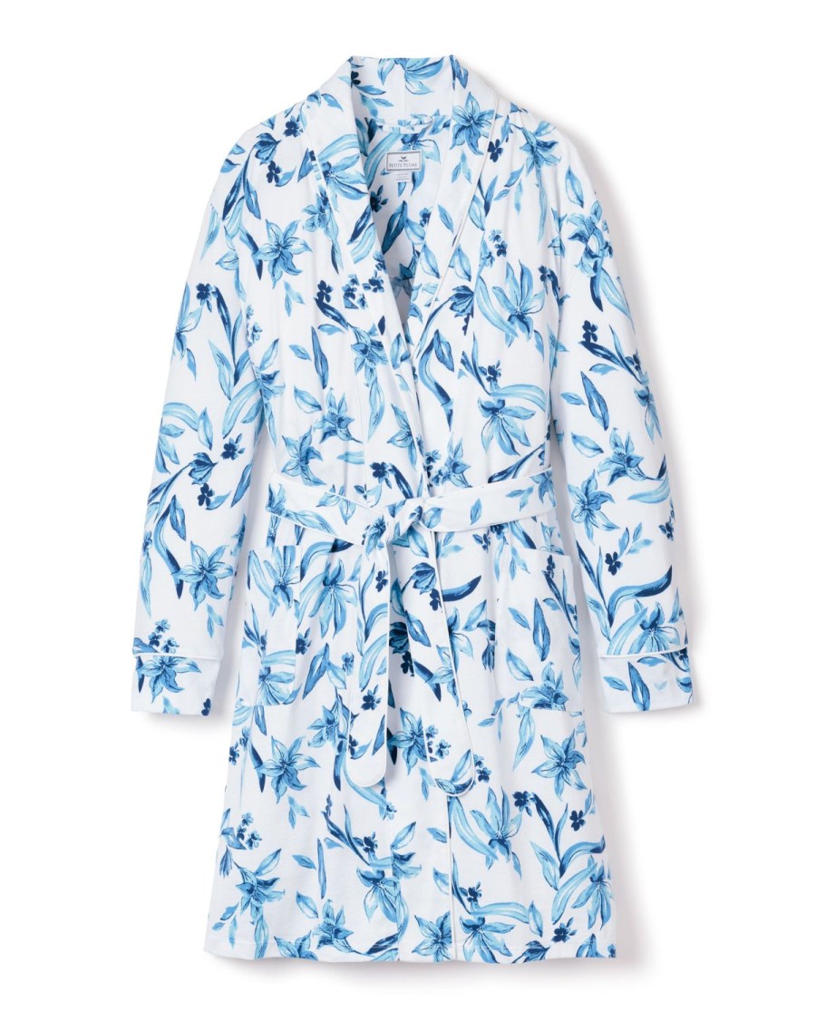 Women Petite Plume | Women'S Pima Robe In Songs Of Santorini