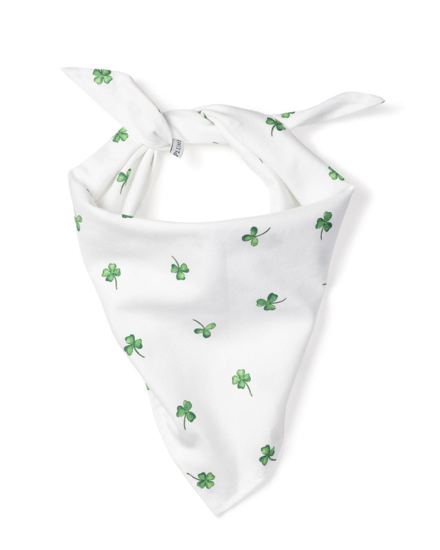 Home Petite Plume | Dog Twill Bandana In Shamrocks