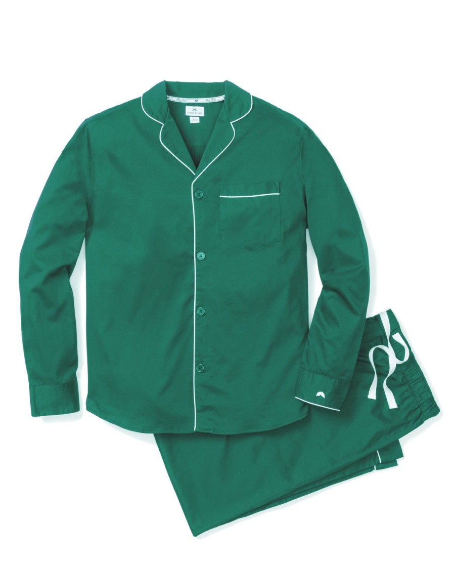 Men Petite Plume | Men'S Flannel Pajama Set In Forest Green