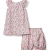 Kids Petite Plume Pajamas | Girl'S Twill Amelie Short Set In Fleurs De Rose