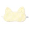 Kids Petite Plume Slippers & Accessories | Kid'S Twill Kitty Sleep Mask In Yellow Gingham