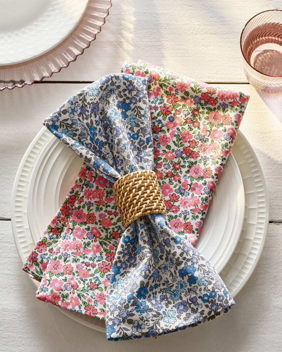 Home Petite Plume | Fleurs De Rose Napkins