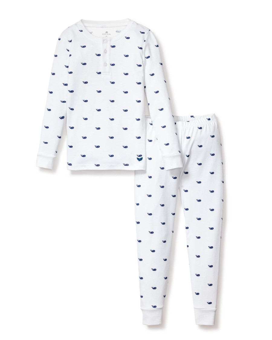 Kids Petite Plume Pajamas | Kid'S Pima Snug Fit Pajama Set In Whales