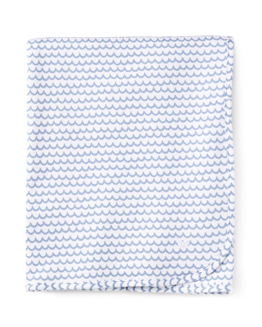 Kids Petite Plume Accessories | Pima Baby Blanket In La Mer