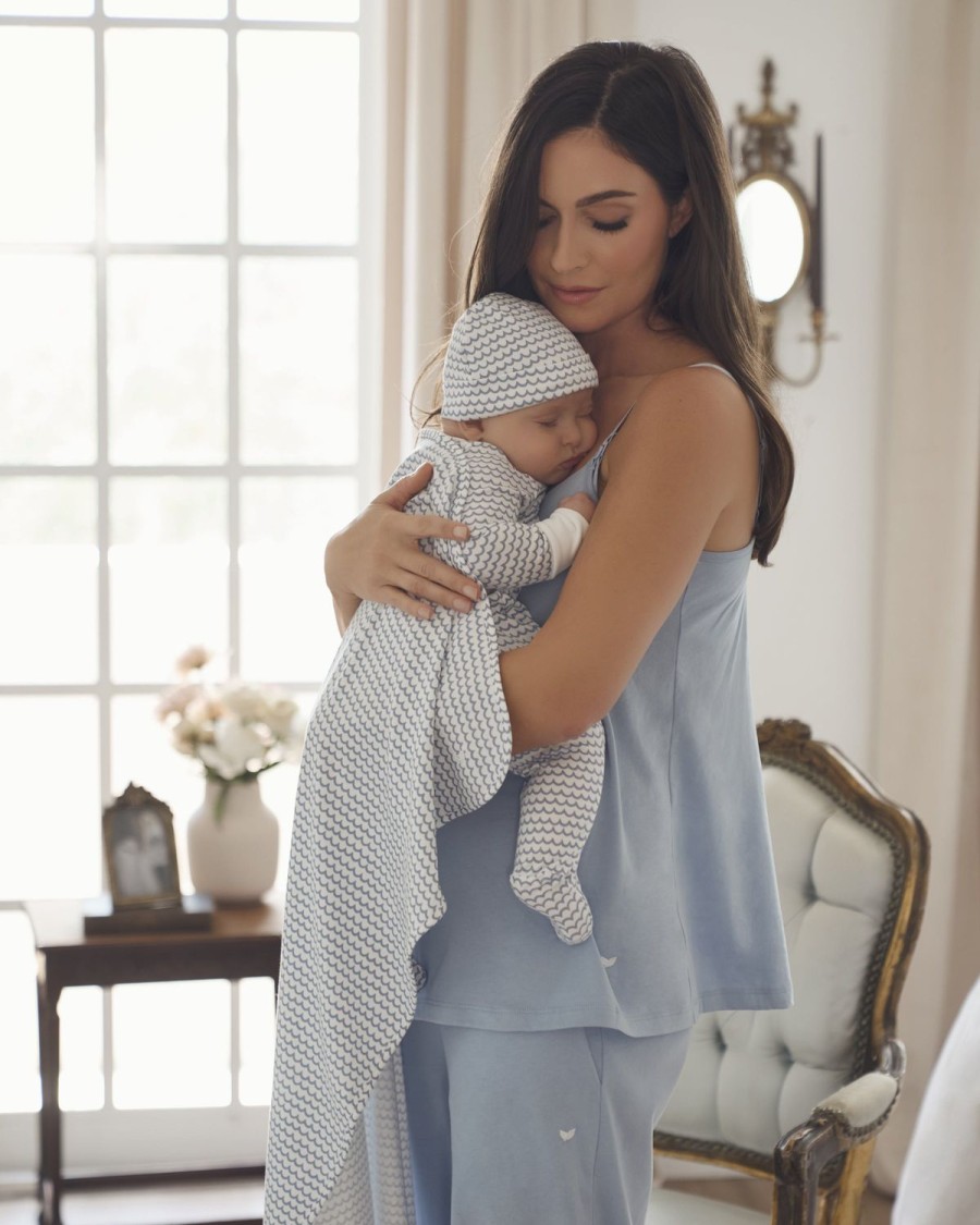 Kids Petite Plume Accessories | Pima Baby Blanket In La Mer