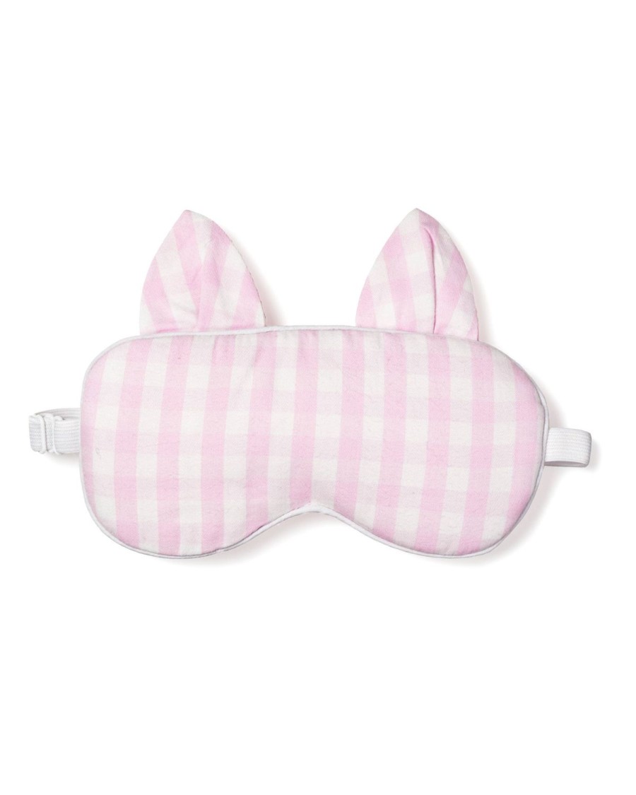 Women Petite Plume | Adult'S Twill Kitty Sleep Mask In Pink Gingham