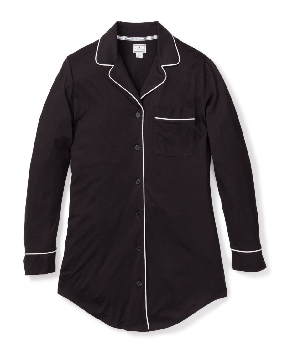 Women Petite Plume | Women'S Pima Nightshirt In Black