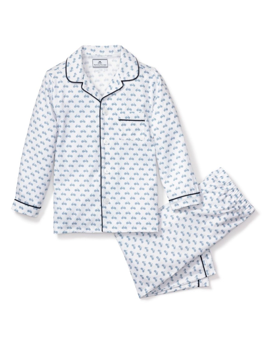 Kids Petite Plume Pajamas | Kid'S Twill Pajama Set In Bicyclette