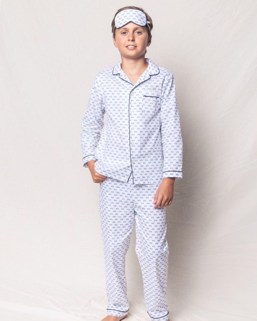 Kids Petite Plume Pajamas | Kid'S Twill Pajama Set In Bicyclette