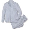 Men Petite Plume | Men'S Pima Pajama Set In Navy French Ticking